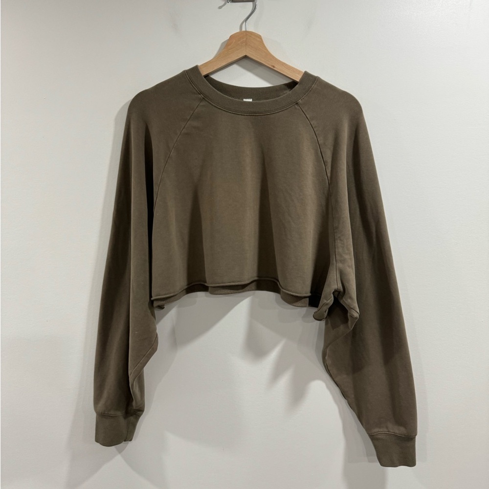 Alo Yoga Double Take Cropped Sweatshirt Size Medium